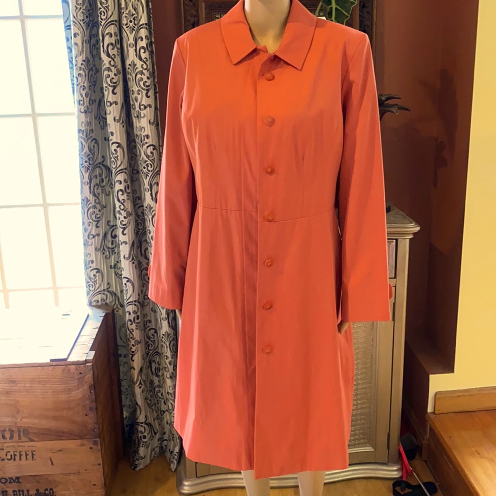 Jones New York Coral Trench Coat - Picture 6 of 13